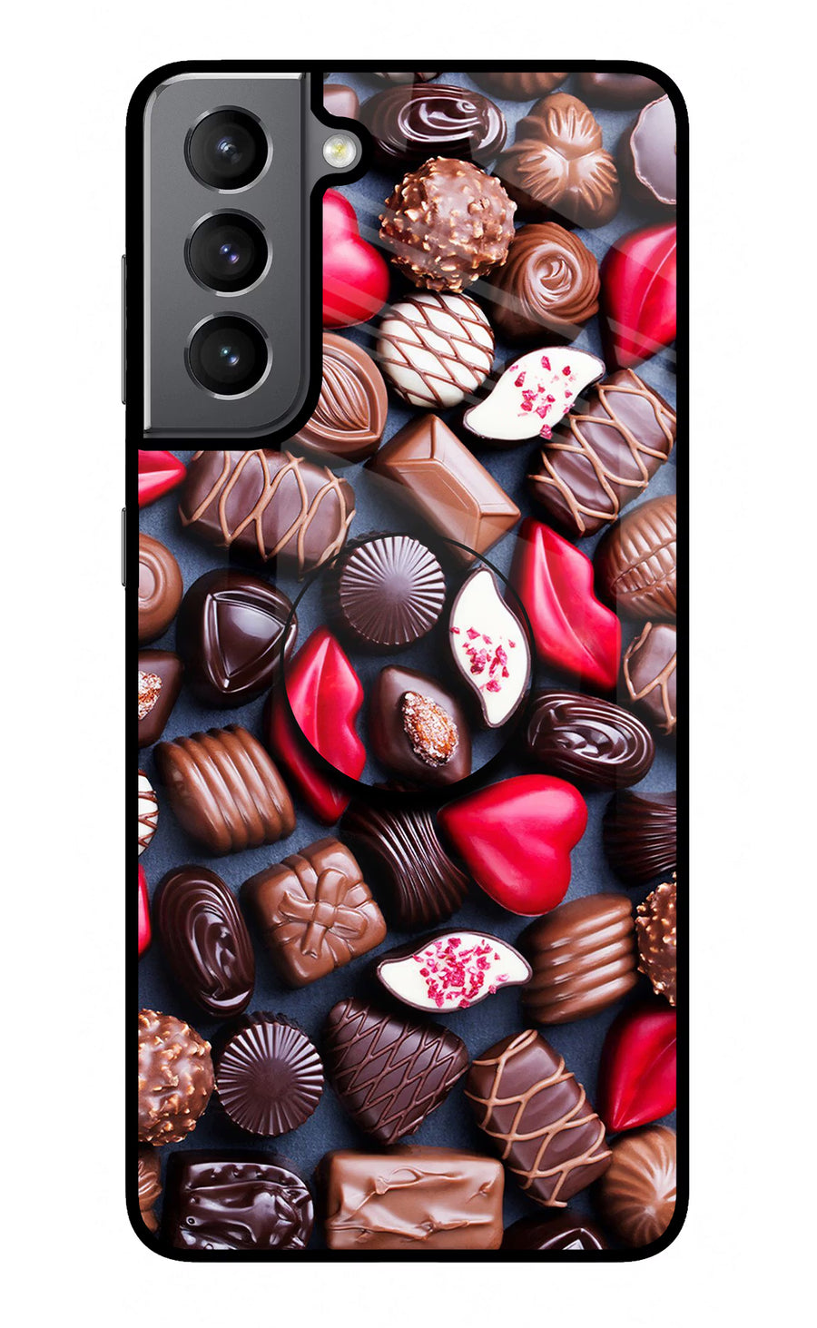 Chocolates Samsung S21 Pop Case, Glass case