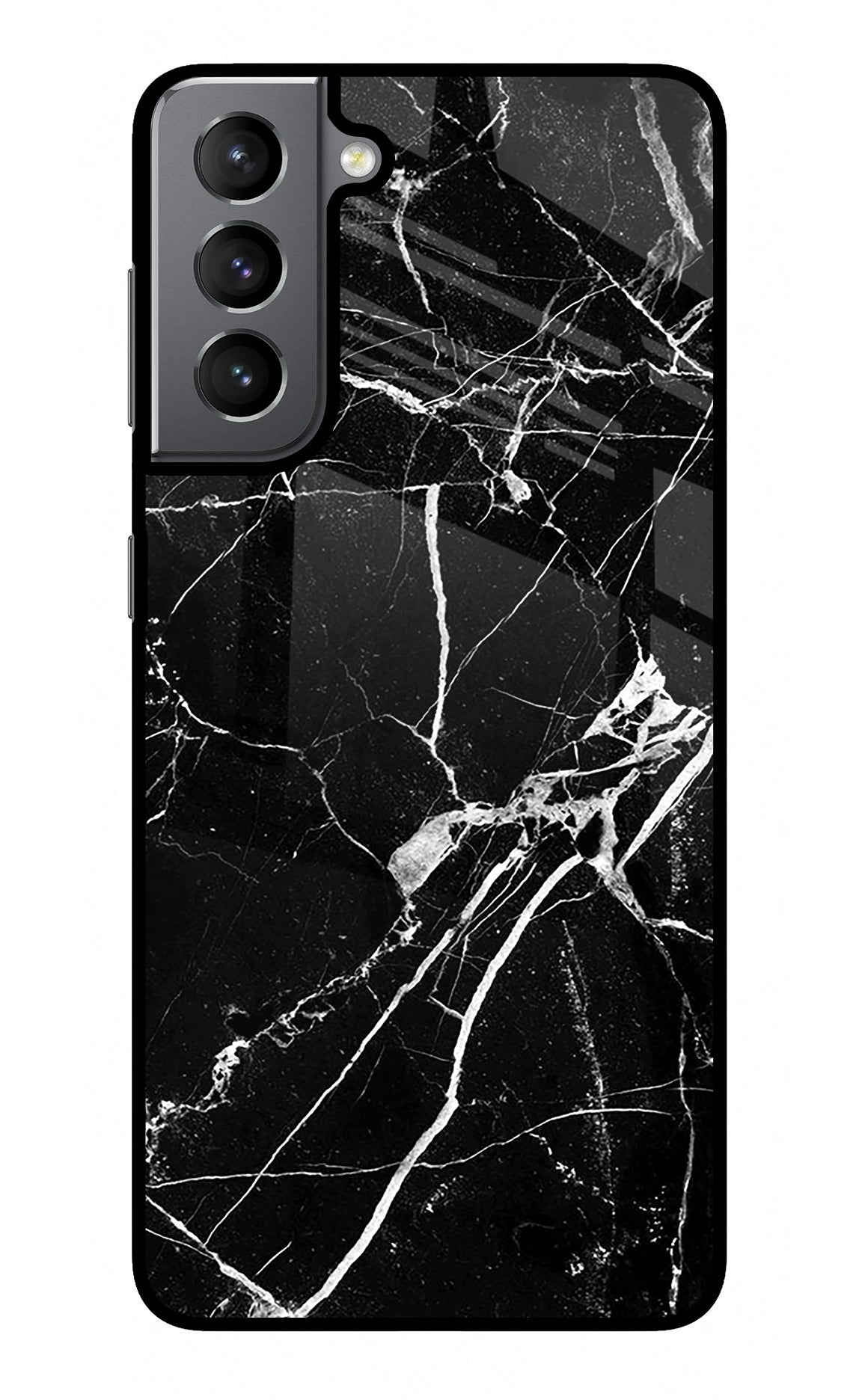 Black Marble Pattern Samsung S21 Plus Back Cover