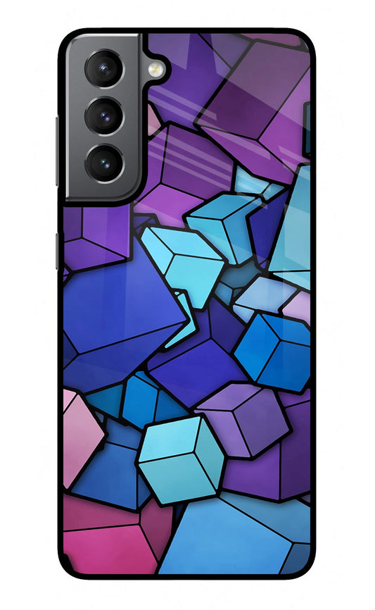 Cubic Abstract Samsung S21 Plus Glass Case