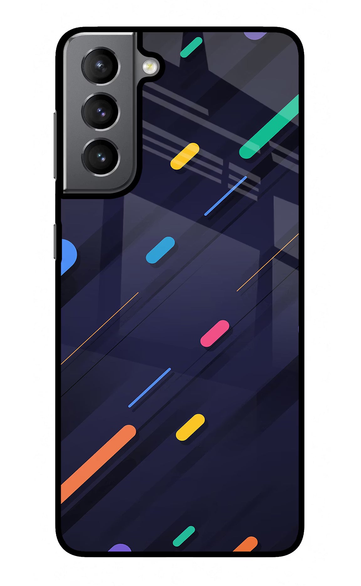 Abstract Design Samsung S21 Plus Glass Case Back Cover by Casekaro