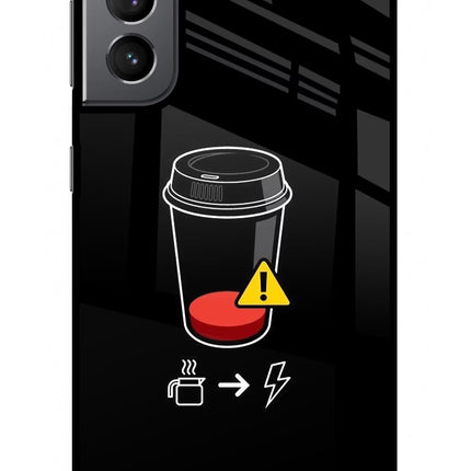 Coffee Samsung S21 Plus Glass Case Back Cover by Casekaro