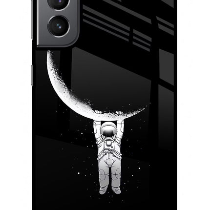 Moon Space Samsung S21 Plus Glass Case Back Cover by Casekaro
