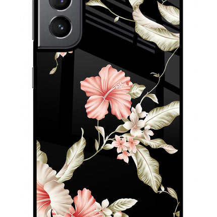 Flowers Samsung S21 Plus Glass Case Back Cover by Casekaro