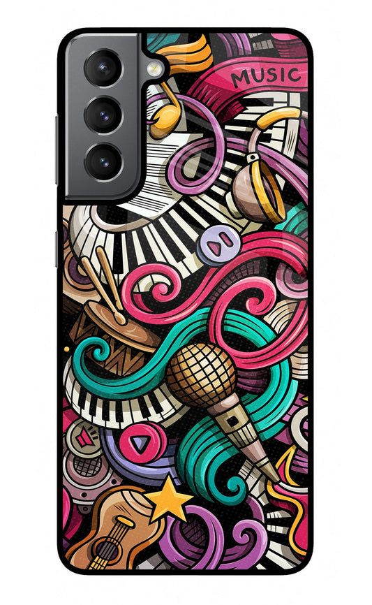 Music Abstract Samsung S21 Plus Glass Case