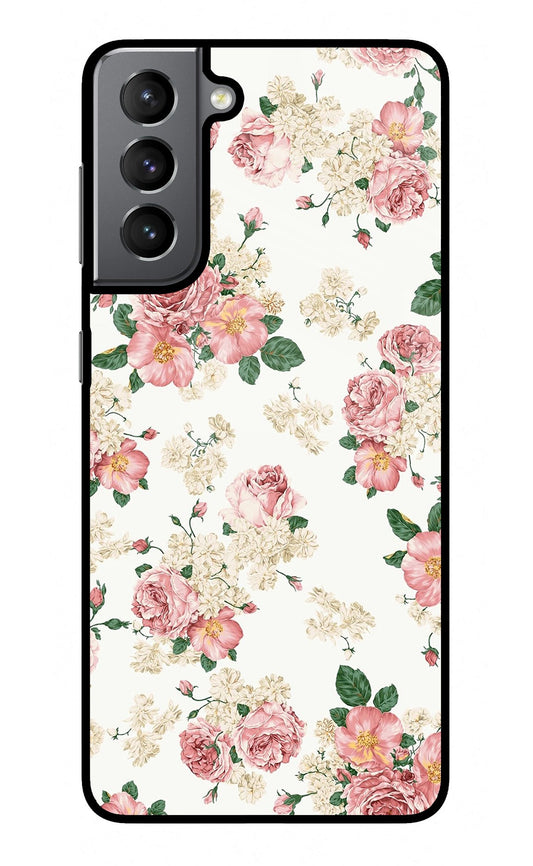 Flowers Samsung S21 Plus Glass Case