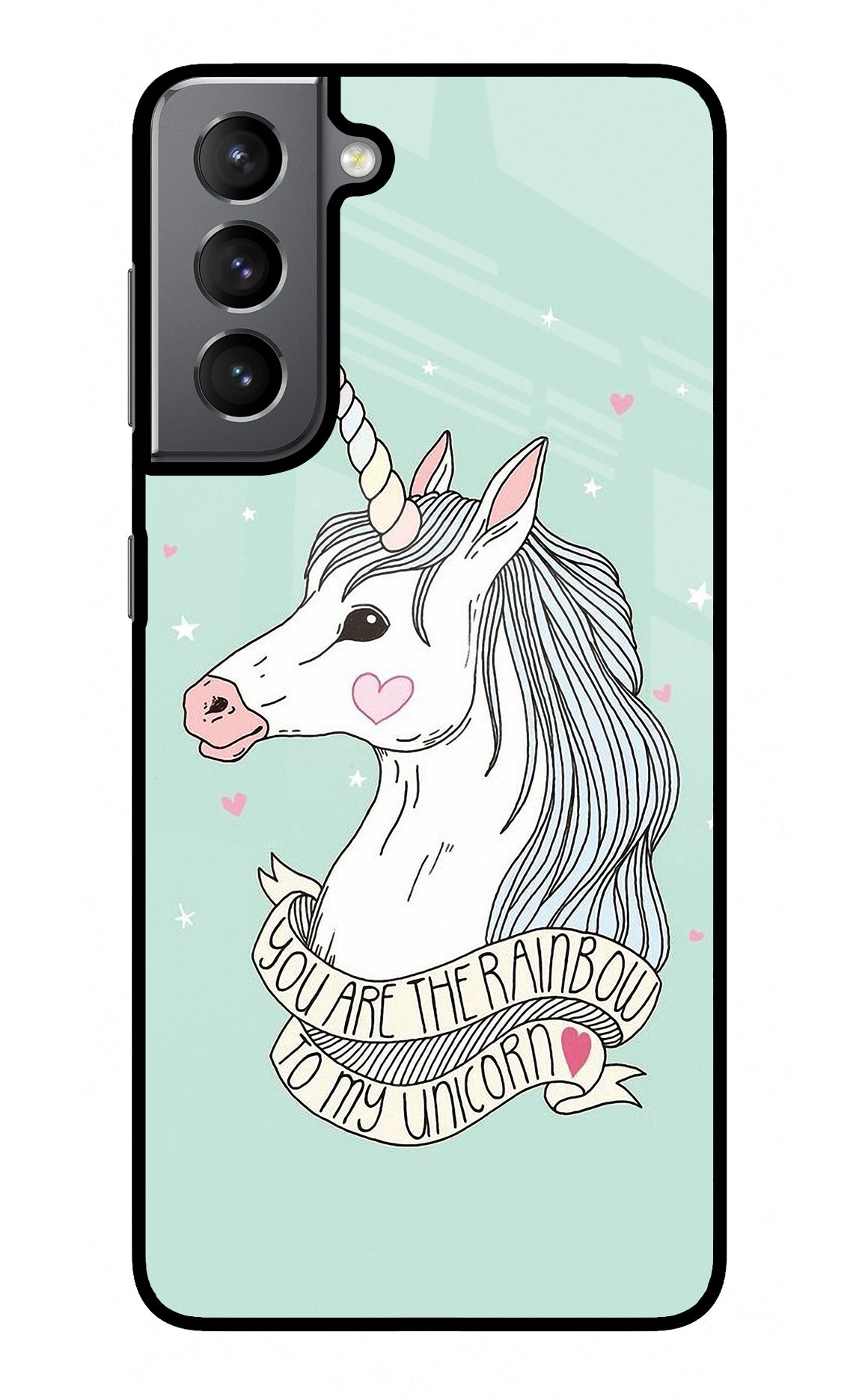 Unicorn Wallpaper Samsung S21 Plus Glass Case