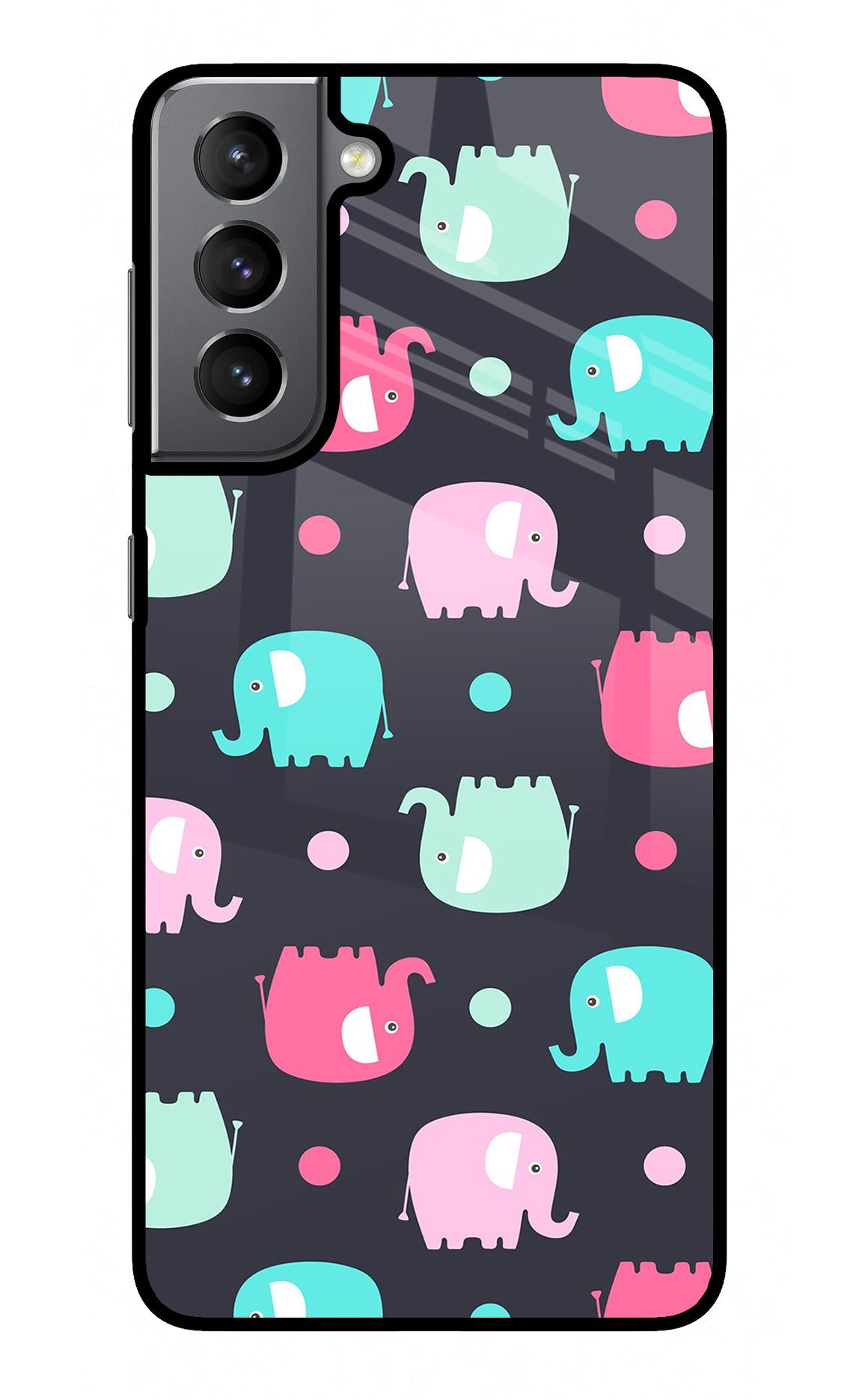 Elephants Samsung S21 Plus Glass Case