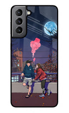 Chilling Couple Samsung S21 Plus Glass Case