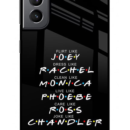 FRIENDS Character Samsung S21 Plus Glass Case Back Cover by Casekaro