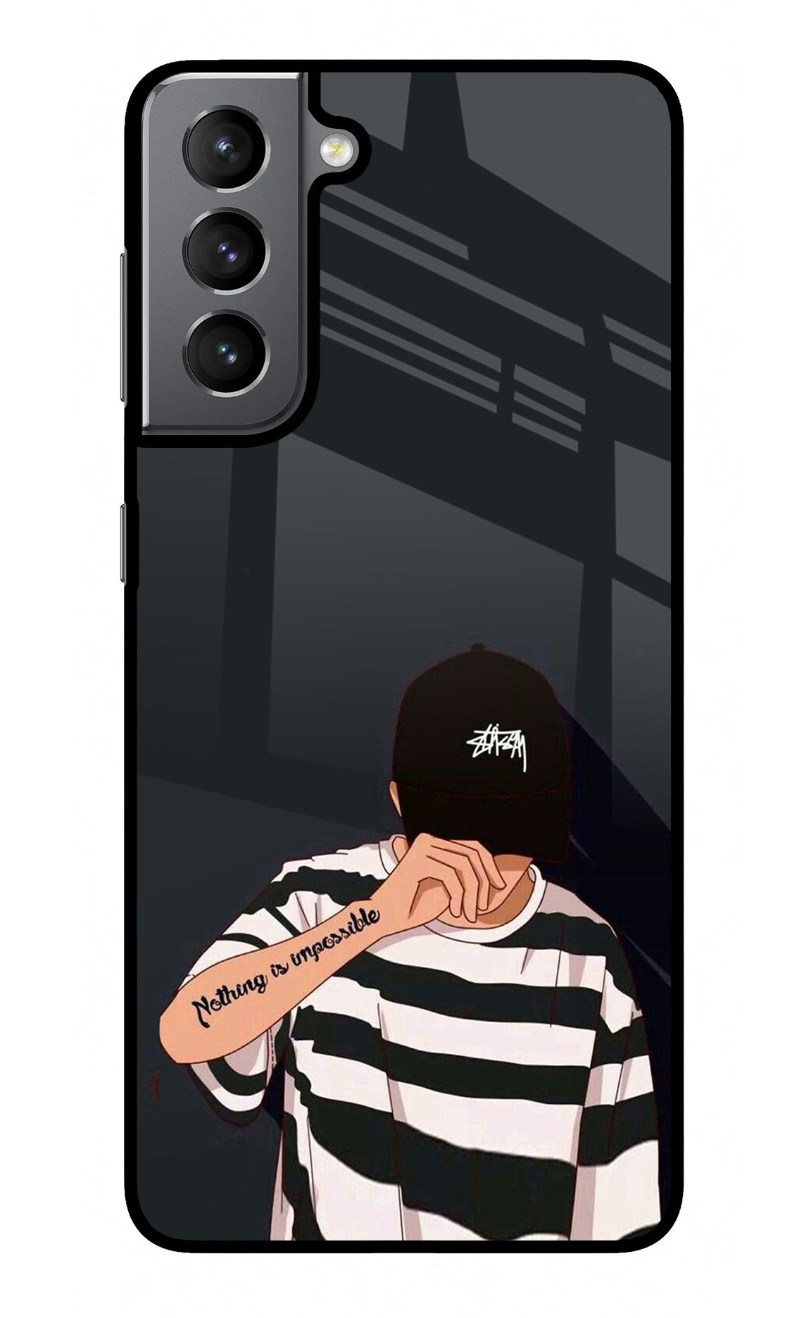 Aesthetic Boy Samsung S21 Plus Glass Case