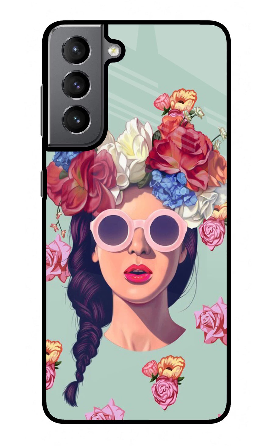 Pretty Girl Samsung S21 Plus Back Cover, Glass case