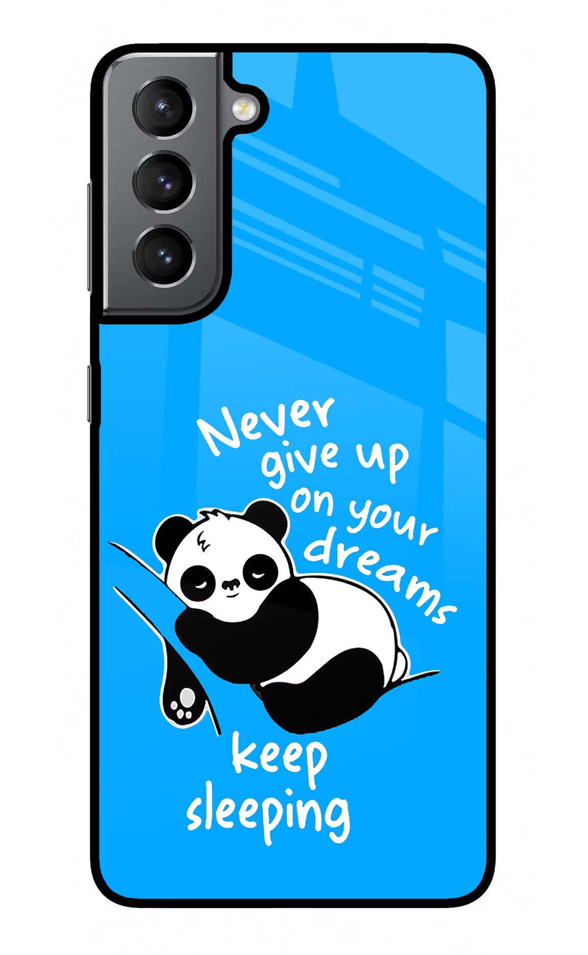 Keep Sleeping Samsung S21 Plus Glass Case Back Cover by Casekaro