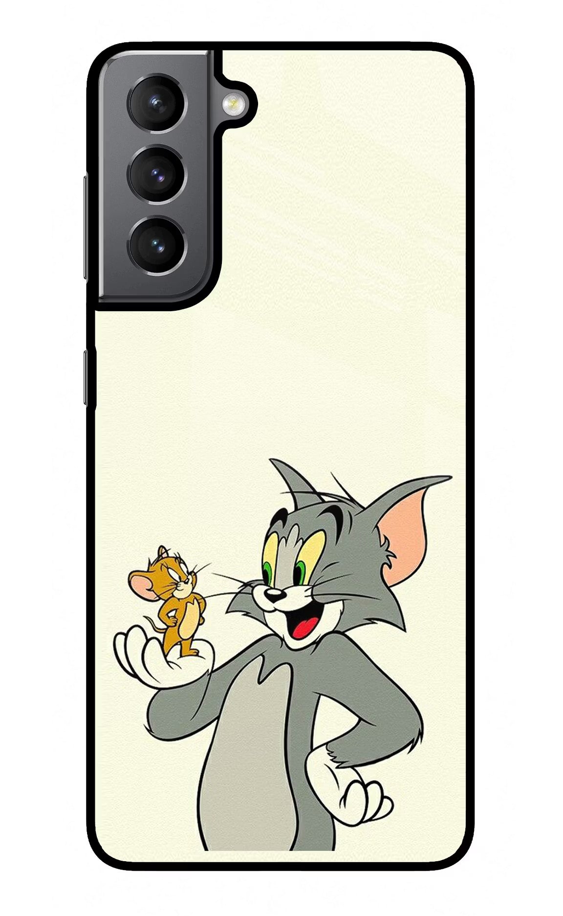 Tom & Jerry Samsung S21 Plus Glass Case Back Cover by Casekaro
