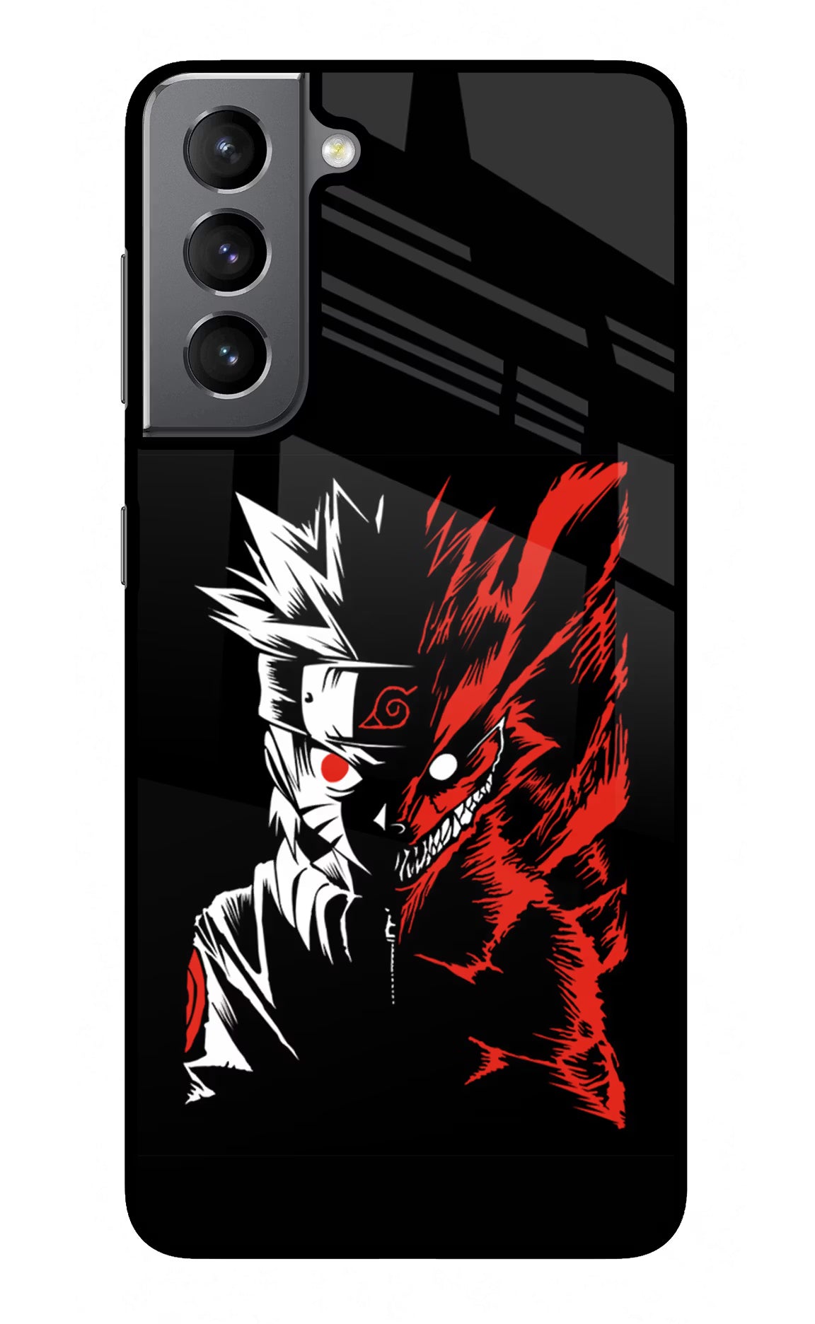Naruto Two Face Samsung S21 Plus Glass Case Back Cover by Casekaro