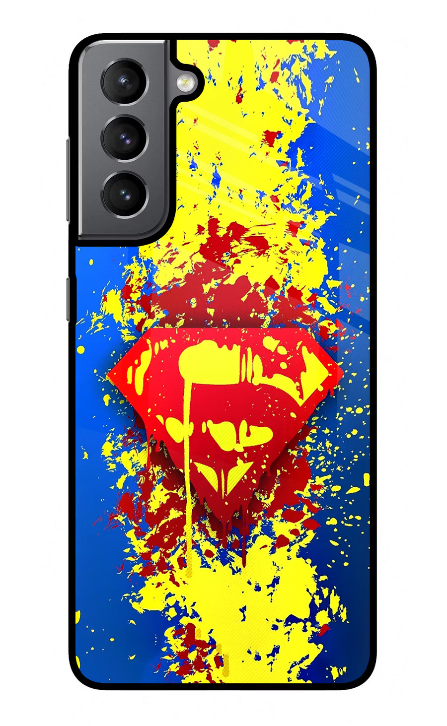 Superman logo Samsung S21 Plus Back Cover, Glass case