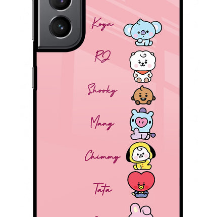 BTS names Samsung S21 Plus Glass Case