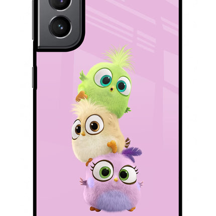 Cute Little Birds Samsung S21 Plus Glass Case