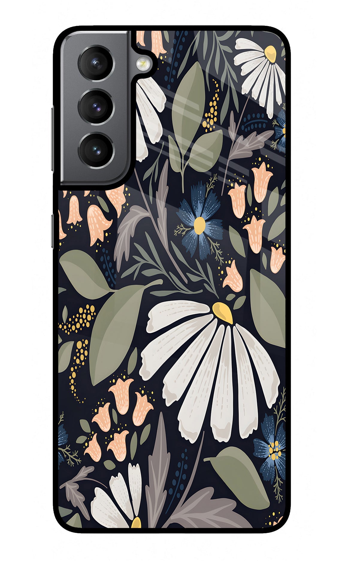 Flowers Art Samsung S21 Plus Glass Case