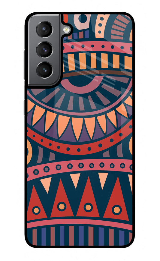 African Culture Design Samsung S21 Plus Glass Case