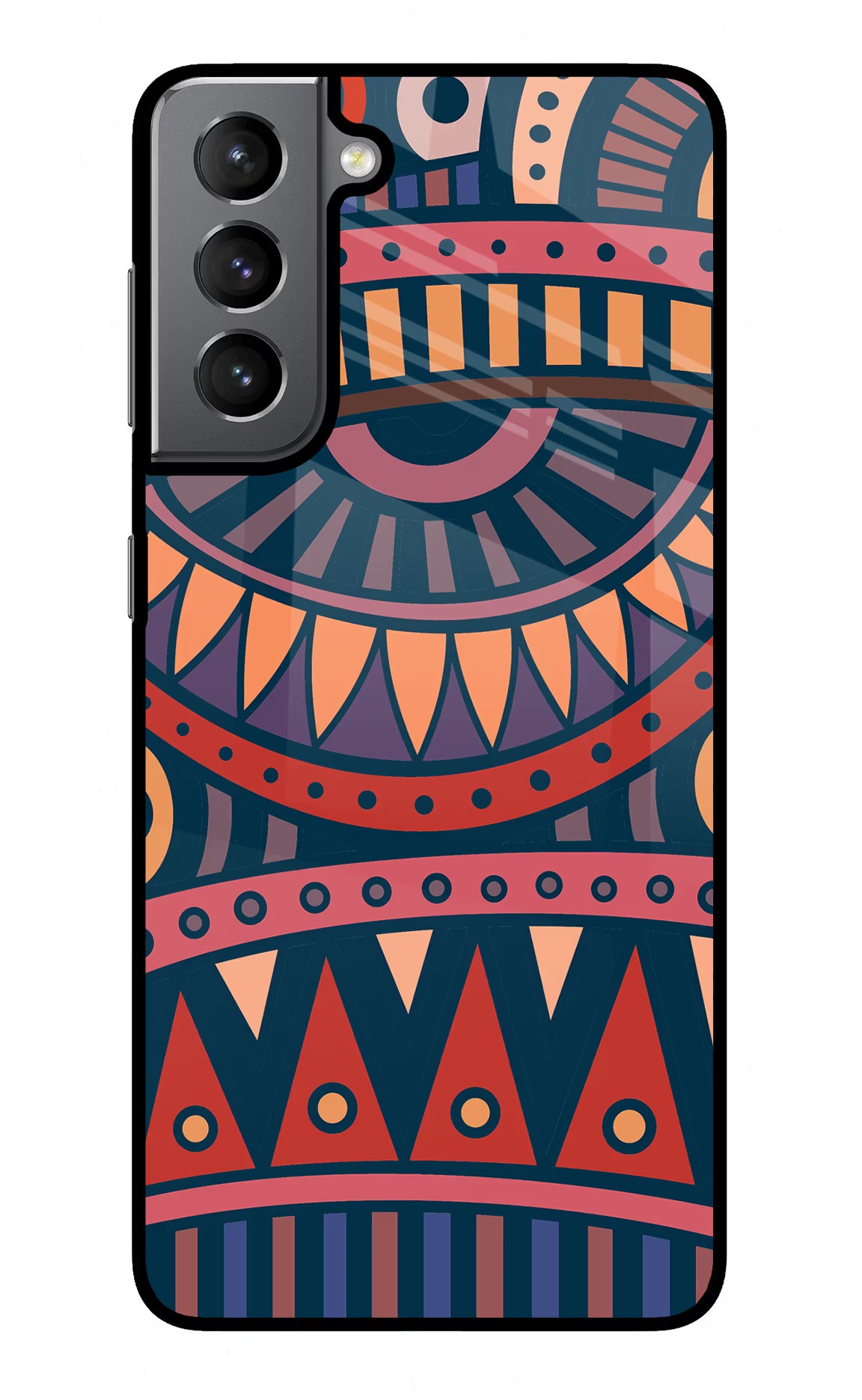 African Culture Design Samsung S21 Plus Glass Case