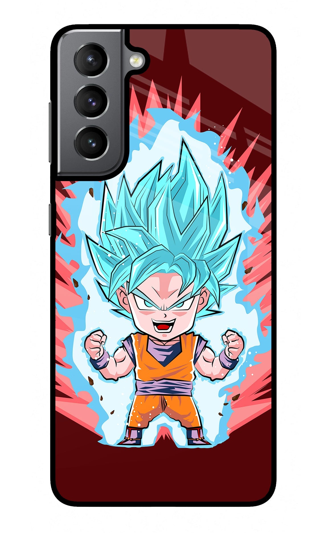 Goku Little Samsung S21 Plus Glass Case