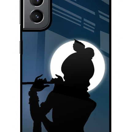 Shri Krishna Silhouette Samsung S21 Plus Glass Case Back Cover by Casekaro