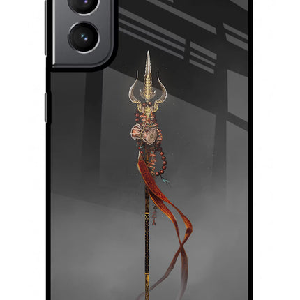 Shiv Trishul Samsung S21 Plus Glass Case Back Cover by Casekaro