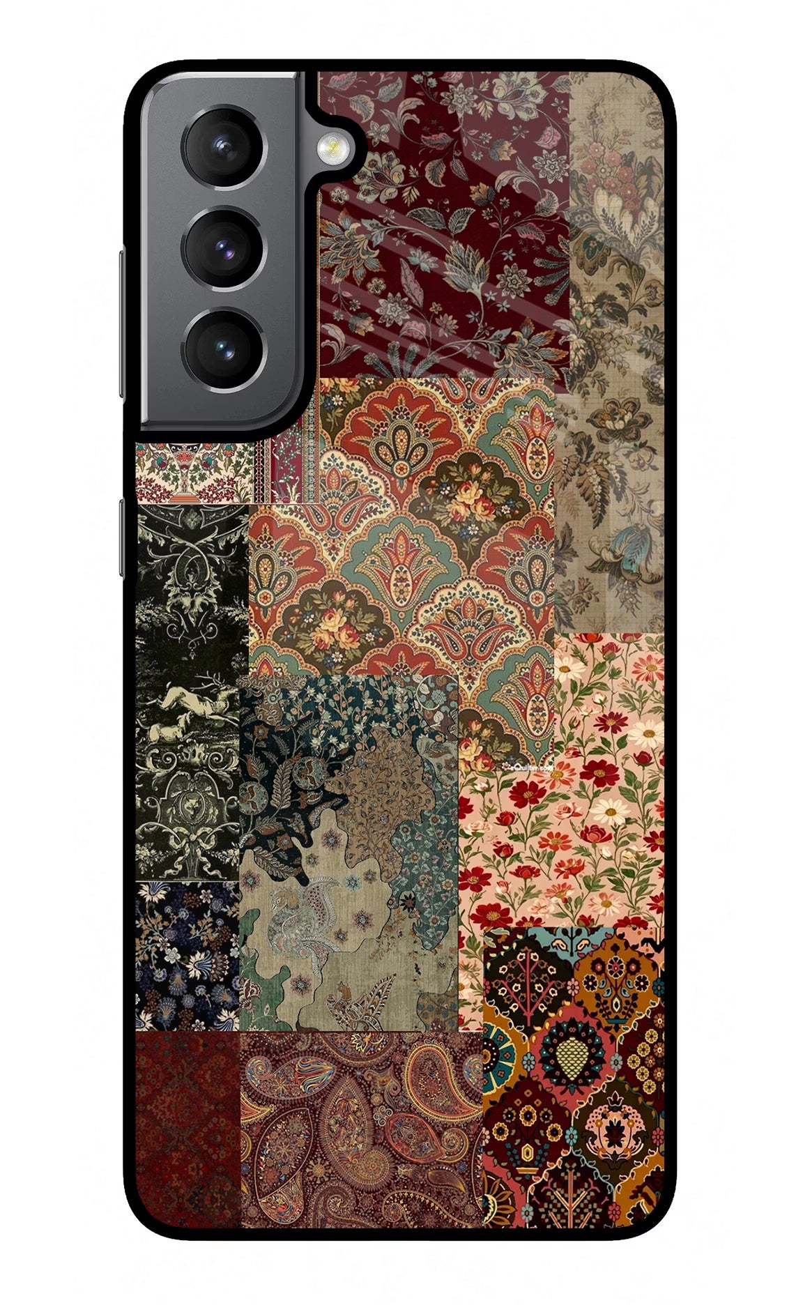 Desi Print Samsung S21 Plus Glass Case Back Cover by Casekaro