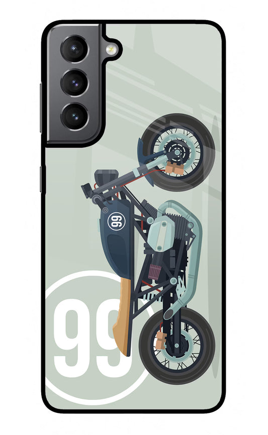 Classic Cafe Racer 99 Samsung S21 Plus Glass Case
