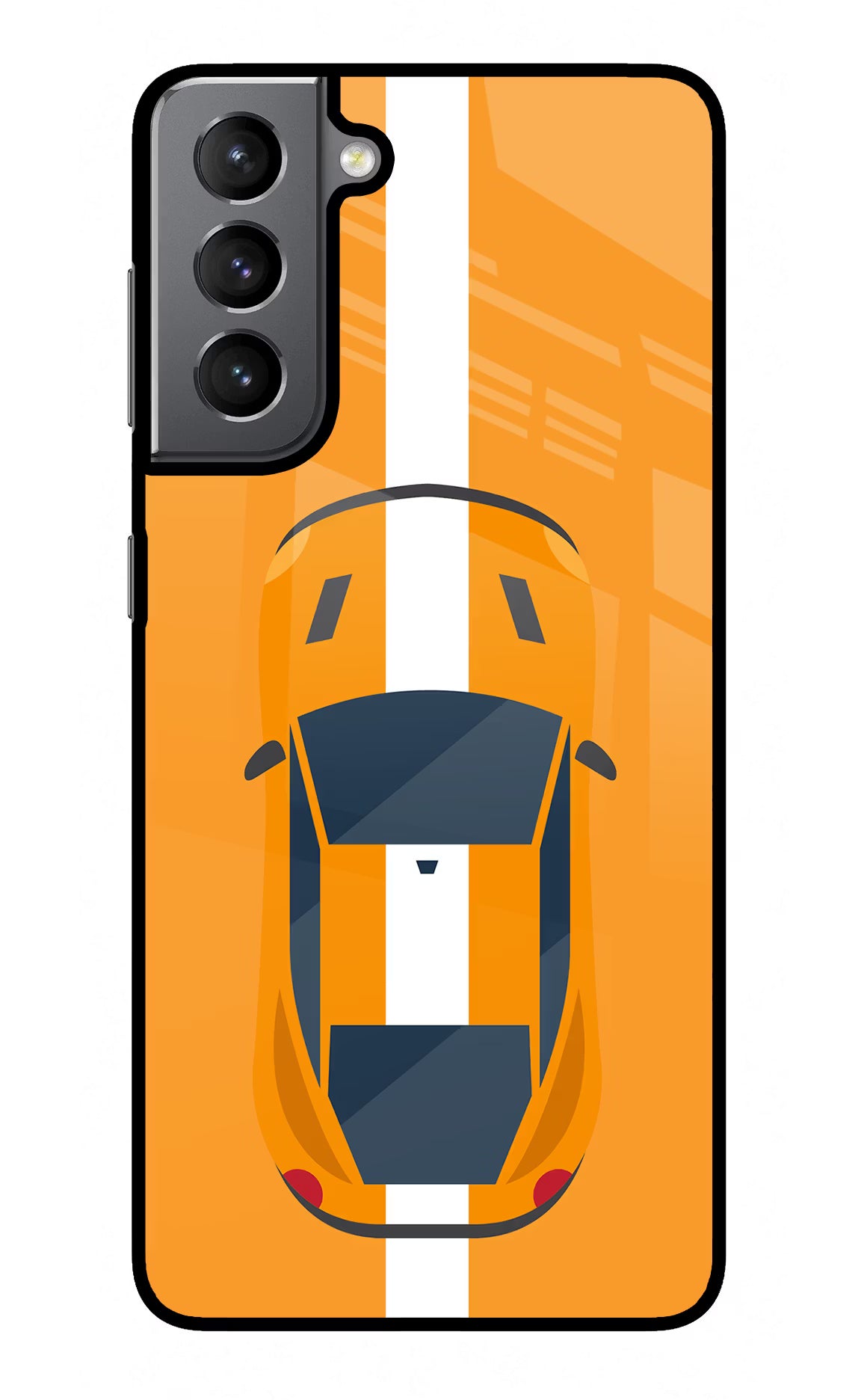 Highway Pursuit Samsung S21 Plus Glass Case Back Cover by Casekaro