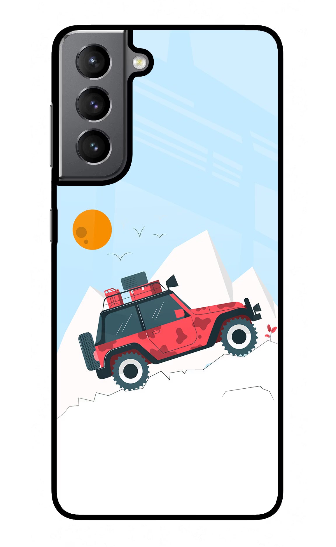 Mountain Trail Beast Samsung S21 Plus Glass Case Back Cover by Casekaro