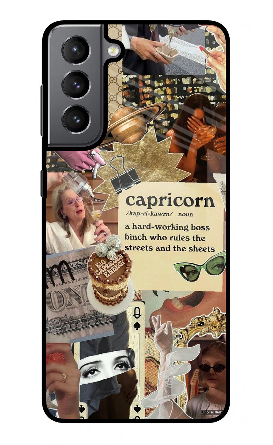 Capricorn Zodiac Samsung S21 Plus Back Cover, Glass case