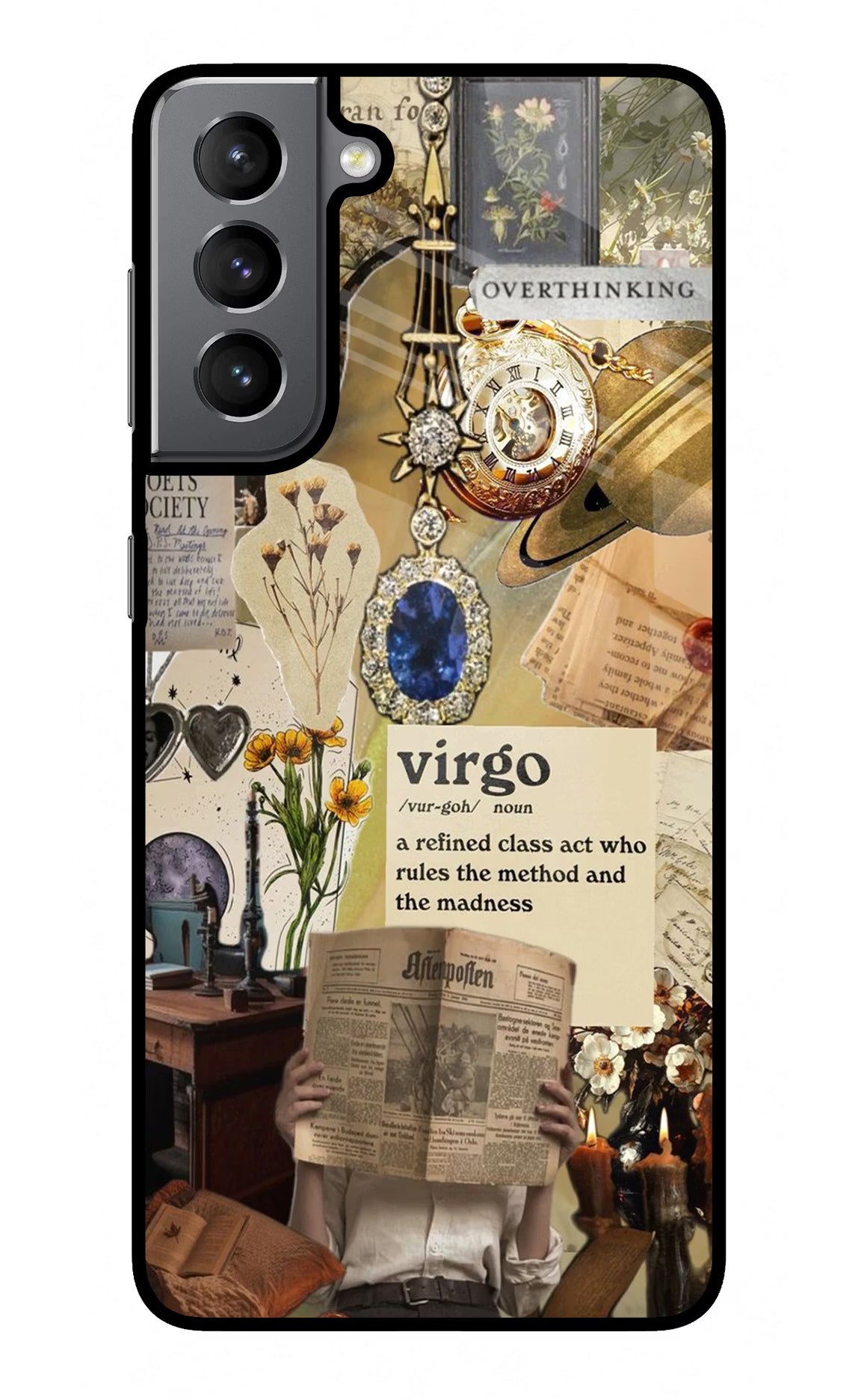 Virgo Zodiac Samsung S21 Plus Glass Case Back Cover by Casekaro