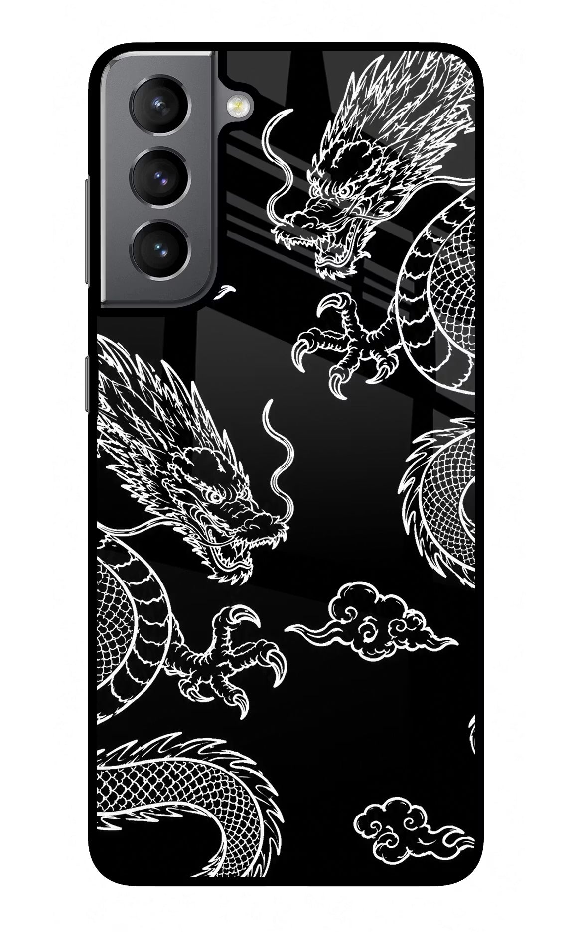 Twin Dragons Samsung S21 Plus Glass Case