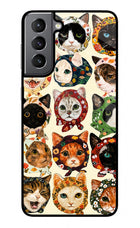 Cool Cat Samsung S21 Plus Glass Case