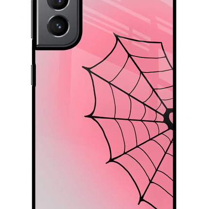 Pink Web Samsung S21 Plus Glass Case