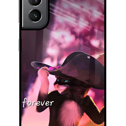 Forever Cat Samsung S21 Plus Glass Case
