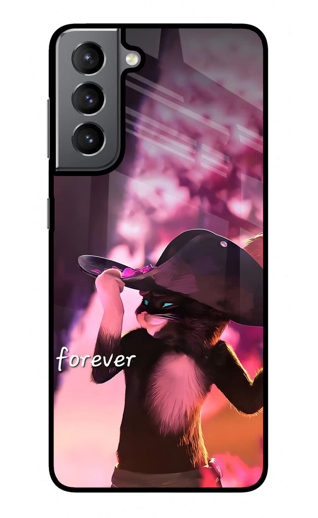 Forever Cat Samsung S21 Plus Glass Case