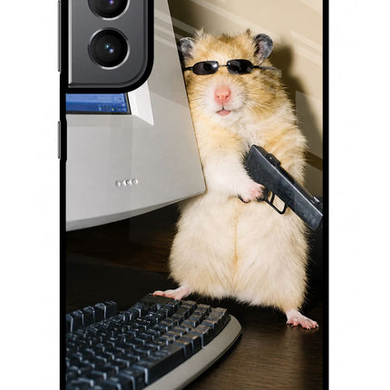 Hacker Hamster Samsung S21 Plus Glass Case