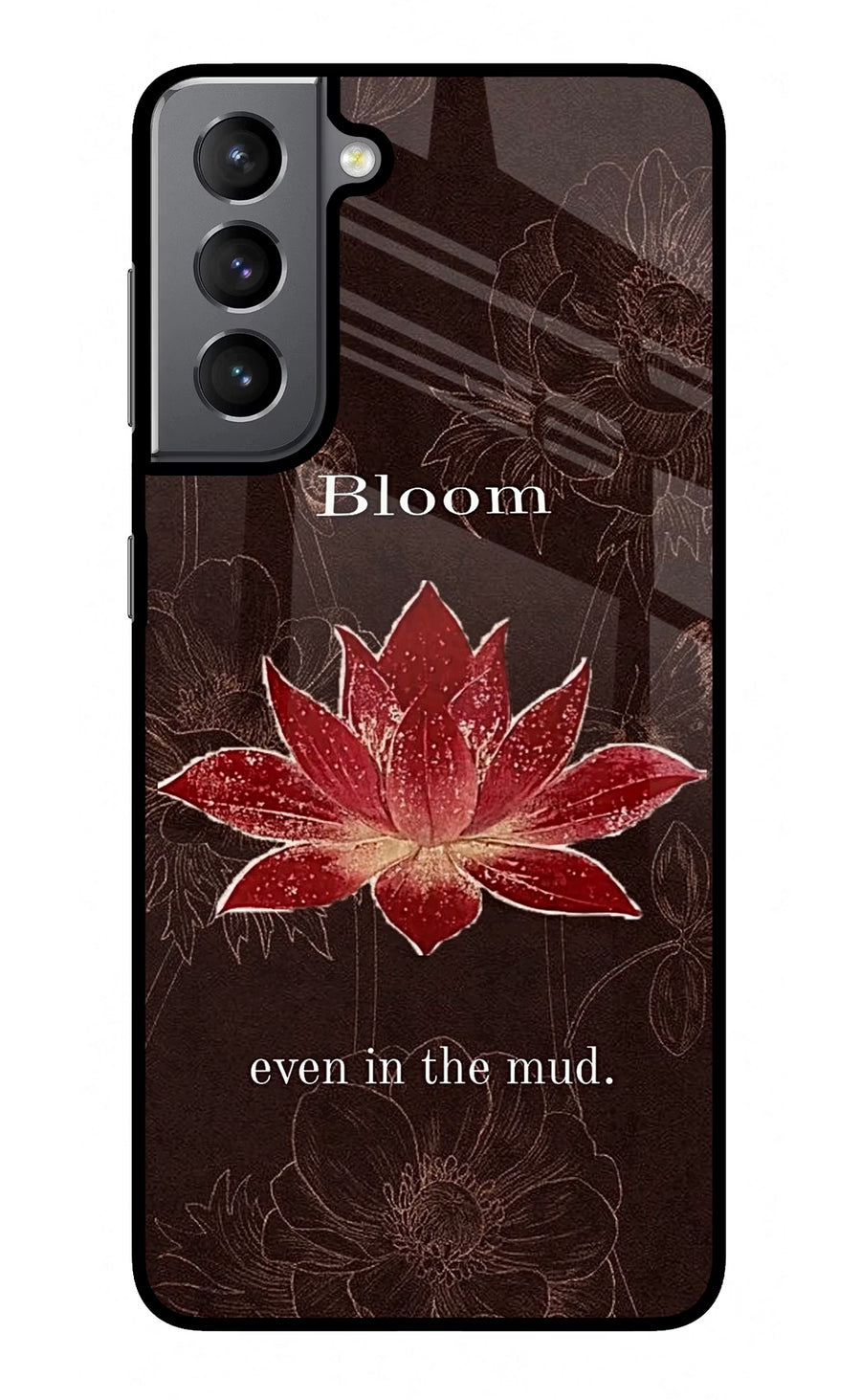 Bloom Samsung S21 Plus Back Cover, Glass case