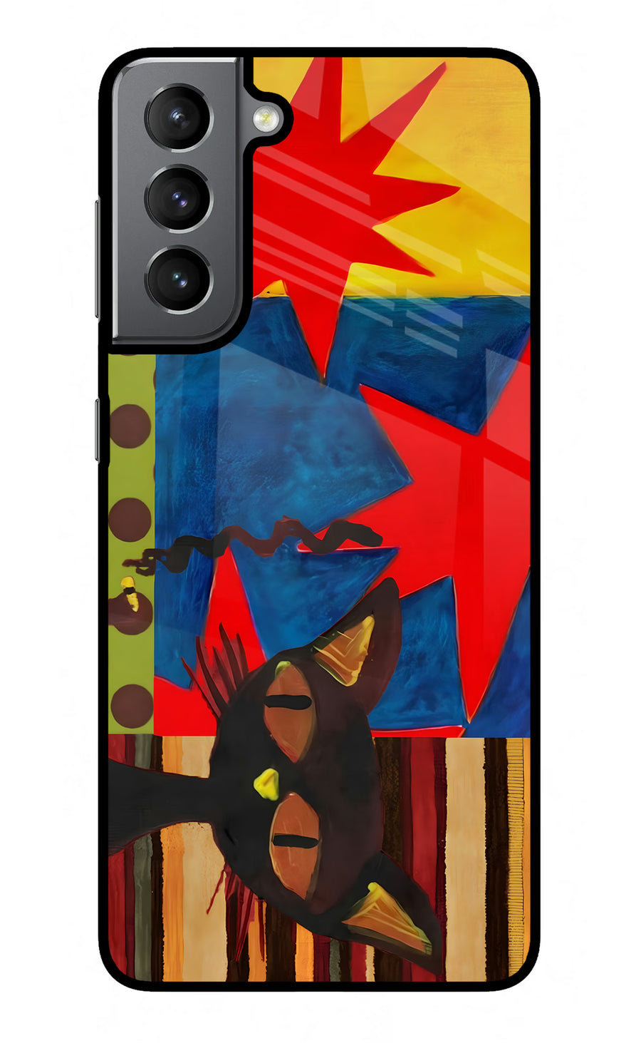 Pop Cat Samsung S21 Plus Back Cover, Glass case