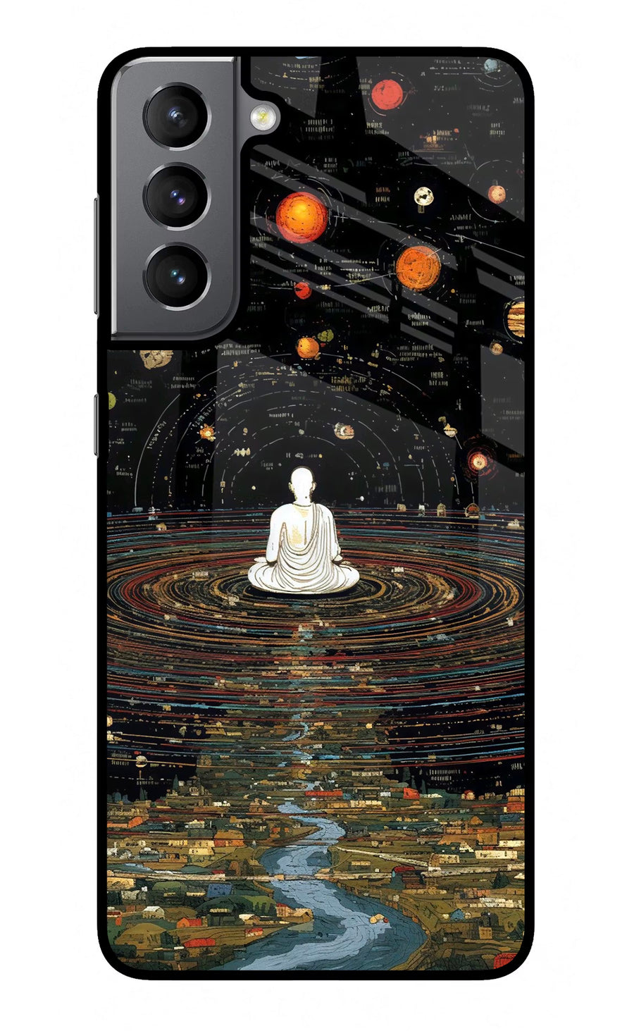 Space Monk Samsung S21 Plus Back Cover, Glass case