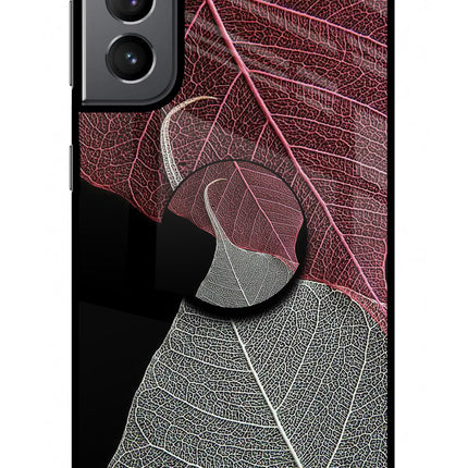 Leaf Pattern Samsung S21 Plus Glass Case