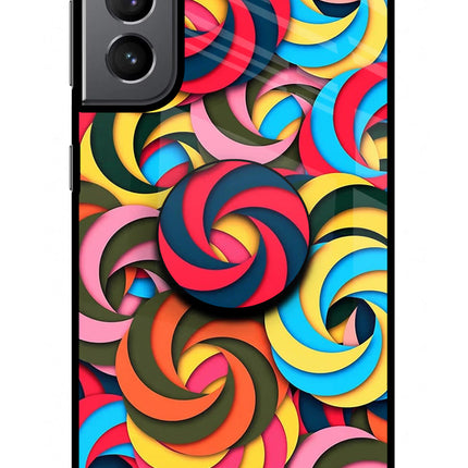 Spiral Pattern Samsung S21 Plus Glass Case