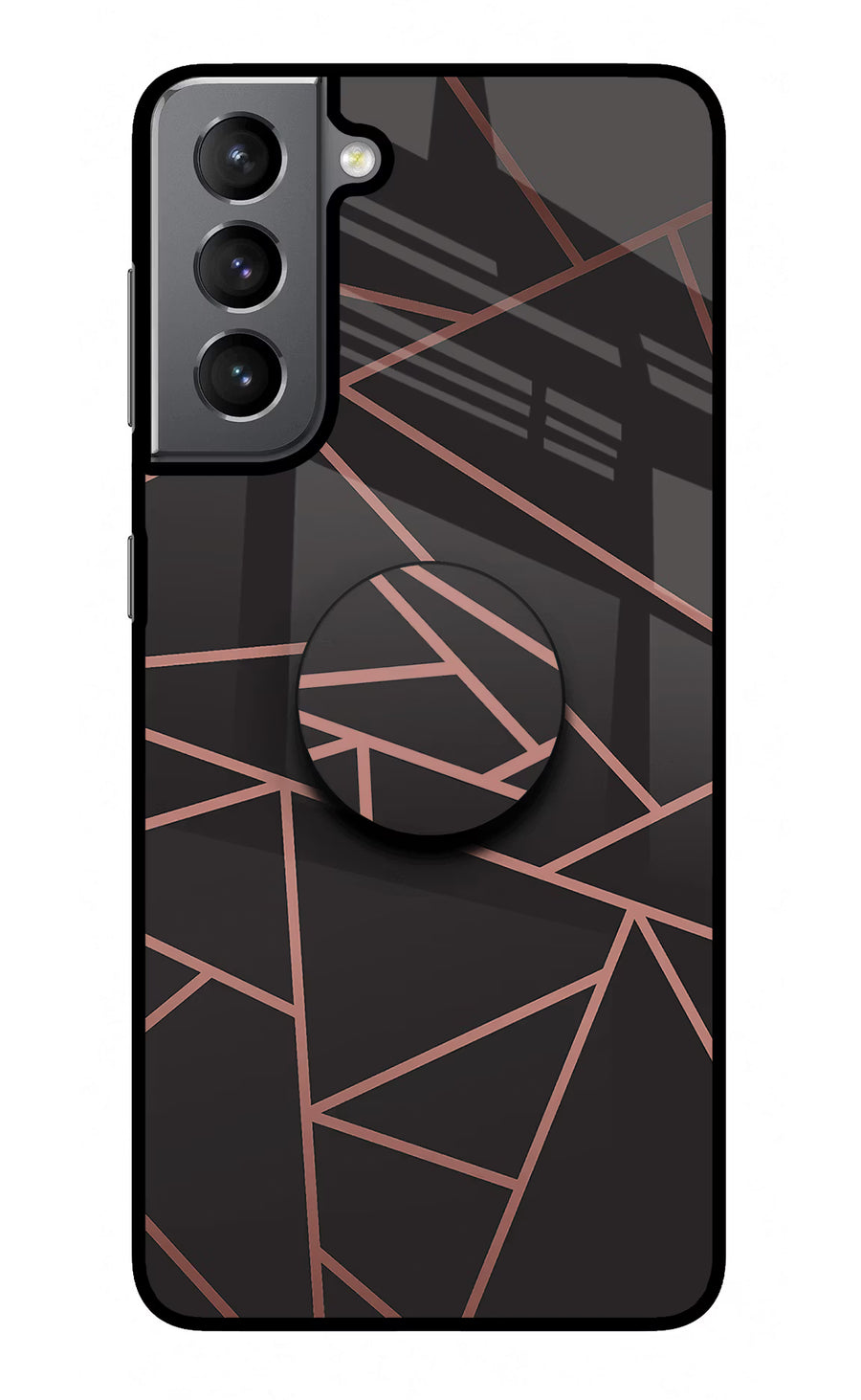 Geometric Pattern Samsung S21 Plus Pop Case, Glass case