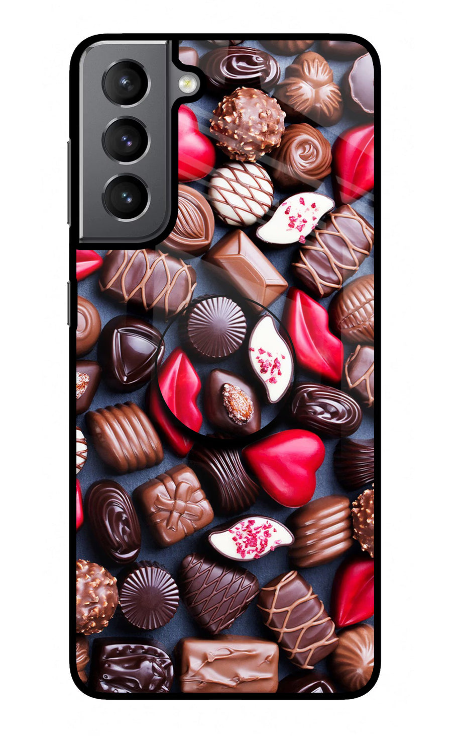 Chocolates Samsung S21 Plus Pop Case, Glass case