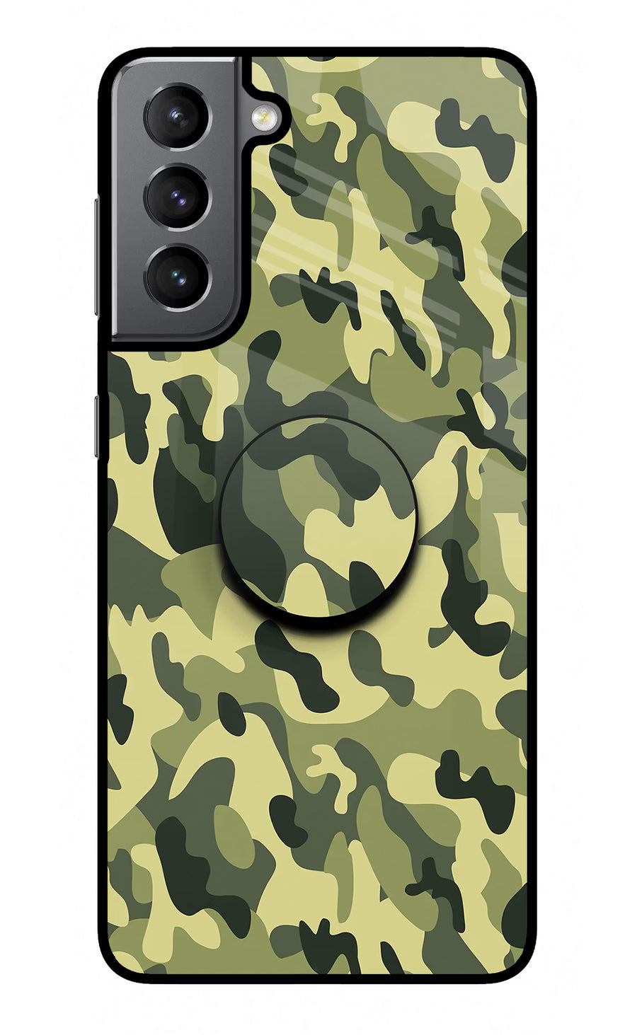 Camouflage Samsung S21 Plus Pop Case, Glass case