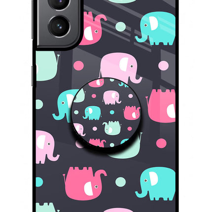 Baby Elephants Samsung S21 Plus Glass Case