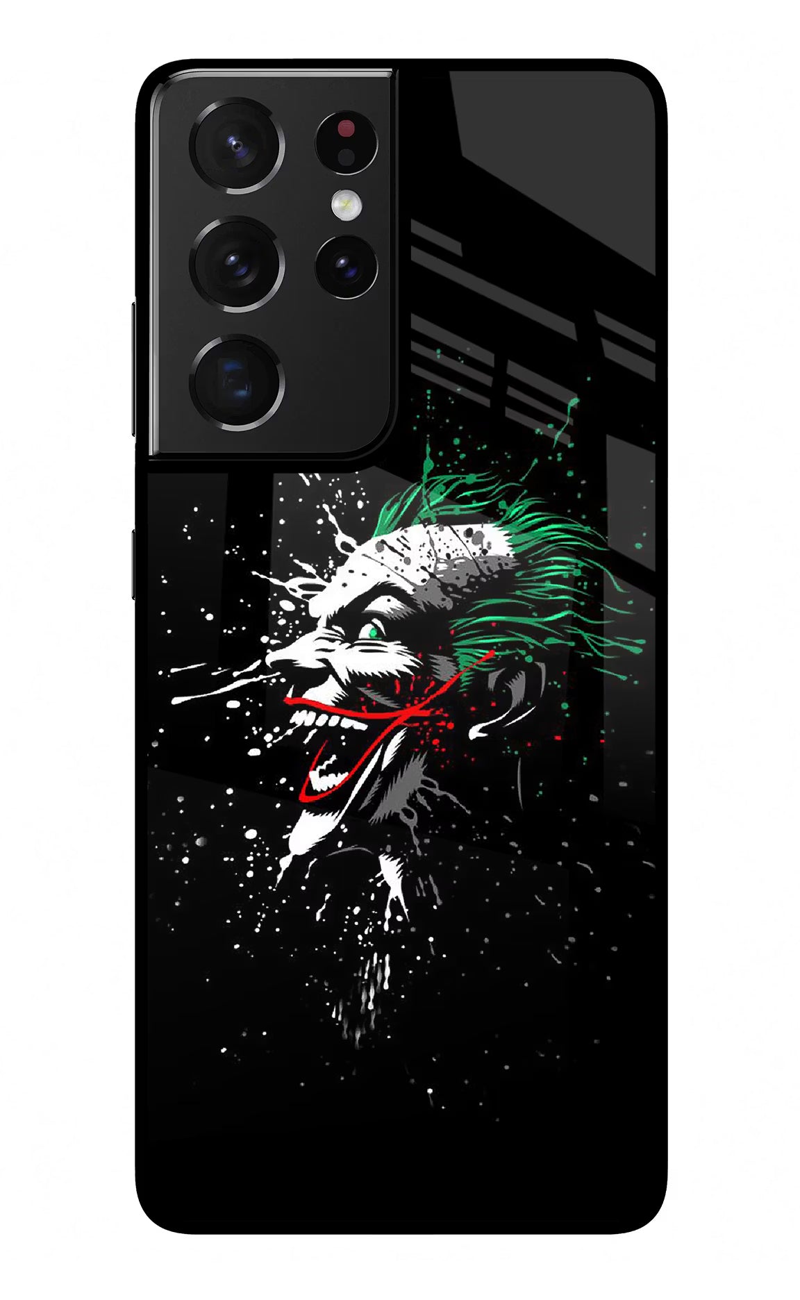 Joker Samsung S21 Ultra Glass Case Back Cover by Casekaro