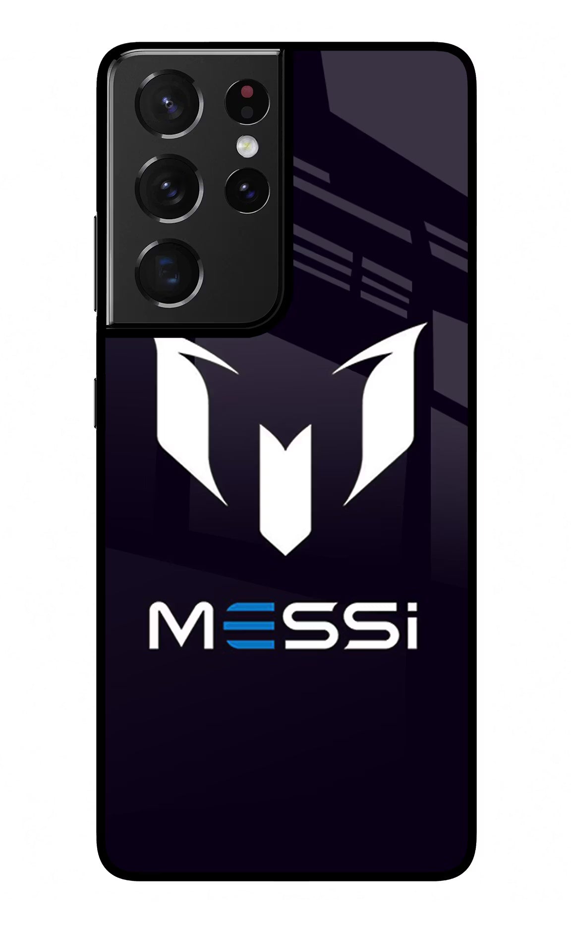 Messi Logo Samsung S21 Ultra Glass Case Back Cover by Casekaro